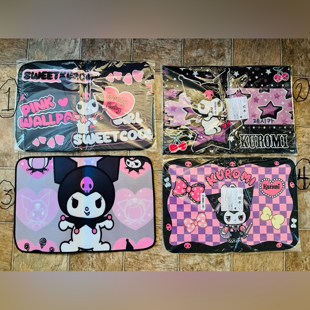 Kuromi Desk Mats  - 4 Styles- NIP